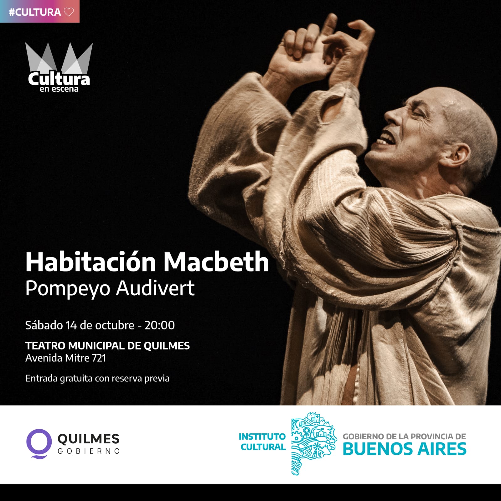 AGENDA DE ESPECTÁCULOS ARTÍSTICOS Y CULTURALES EN QUILMES
