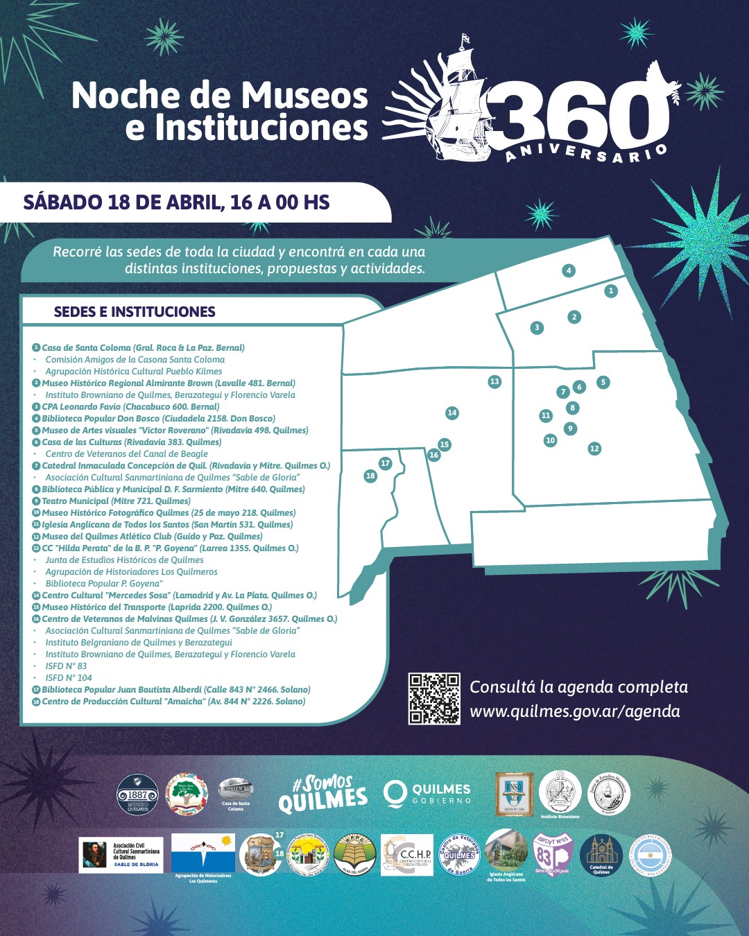 UNA NUEVA EDICIÓN DE LA NOCHE DE LOS MUSEOS E INSTITUCIONES “QUILMES 360"