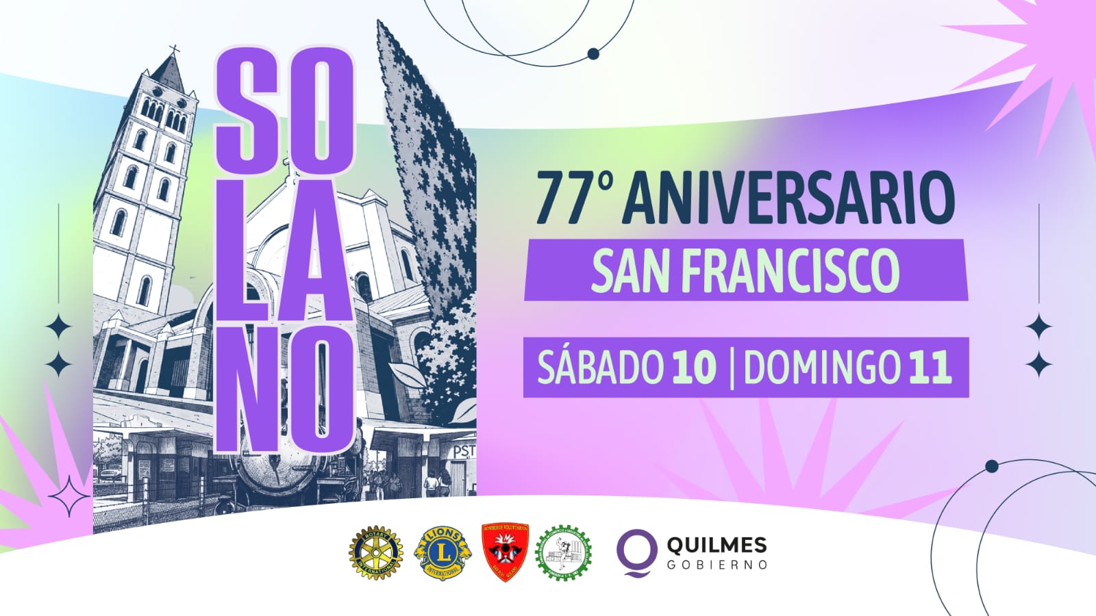  SOLANO FESTEJA SUS 77 AÑOS CON DESFILE, FERIAS, MÚSICA Y SHOWS EN VIVO 