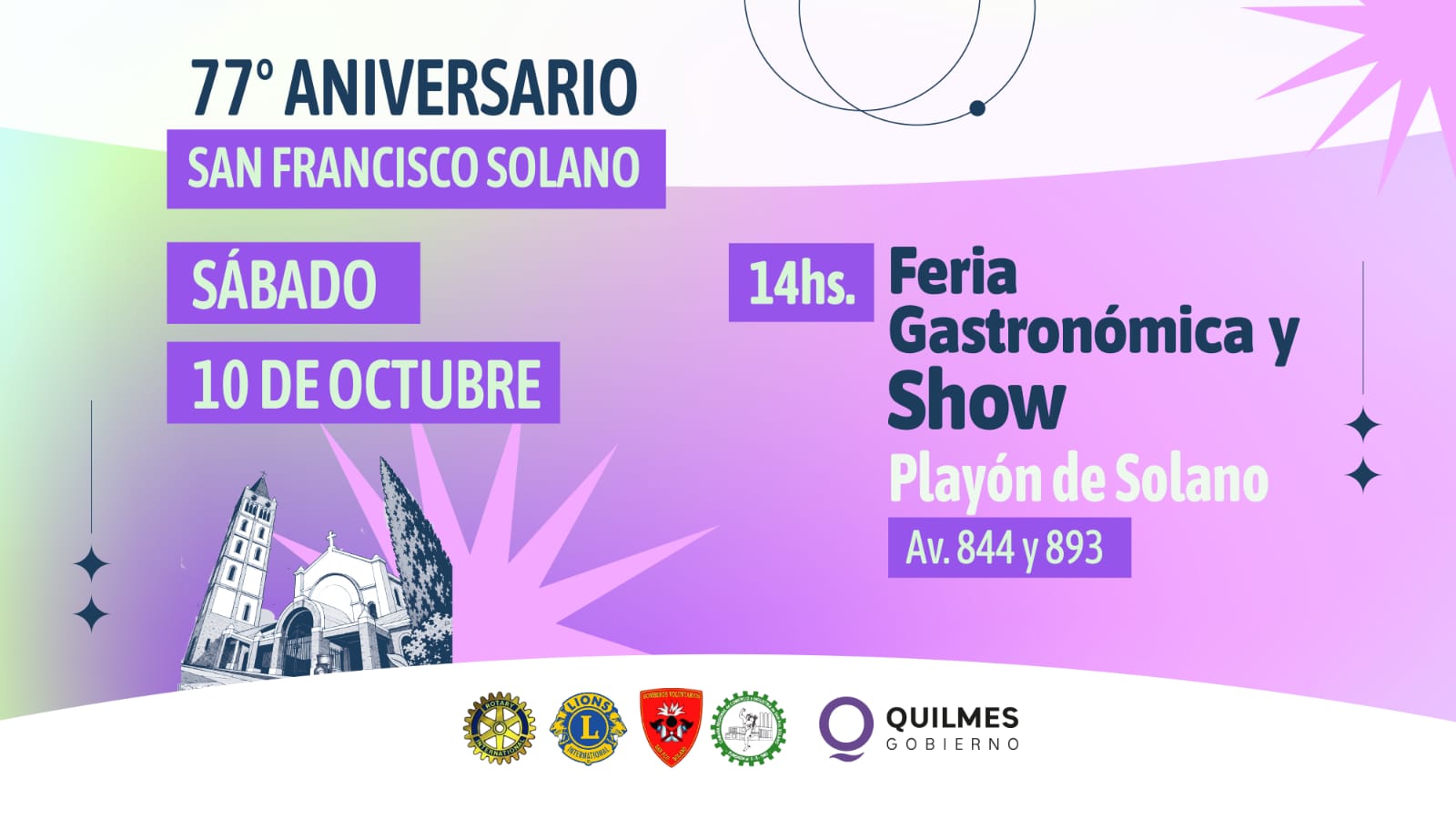  SOLANO FESTEJA SUS 77 AÑOS CON DESFILE, FERIAS, MÚSICA Y SHOWS EN VIVO 